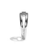 Bague trilogie diamant or blanc - Chaleureuse