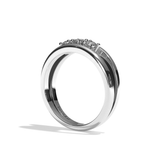 Bague trilogie diamant or blanc - Chaleureuse