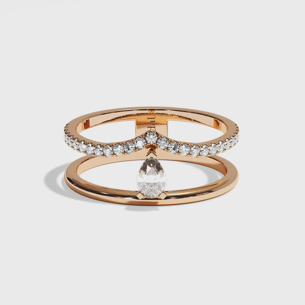 bague-de-fiancailles-double-anneaux-pavee-diamant-poire-or-rose-reconfortante-joaillerie-video