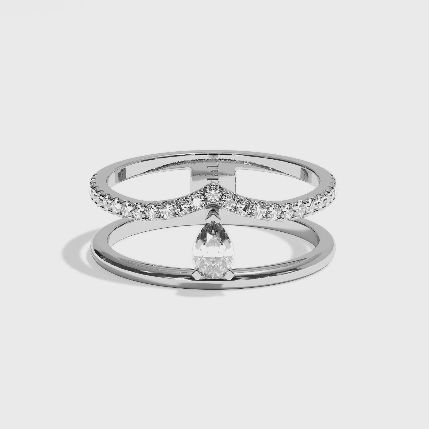 bague-de-fiancailles-double-anneaux-pavee-diamant-poire-or-blanc-palladie-reconfortante-joaillerie-video