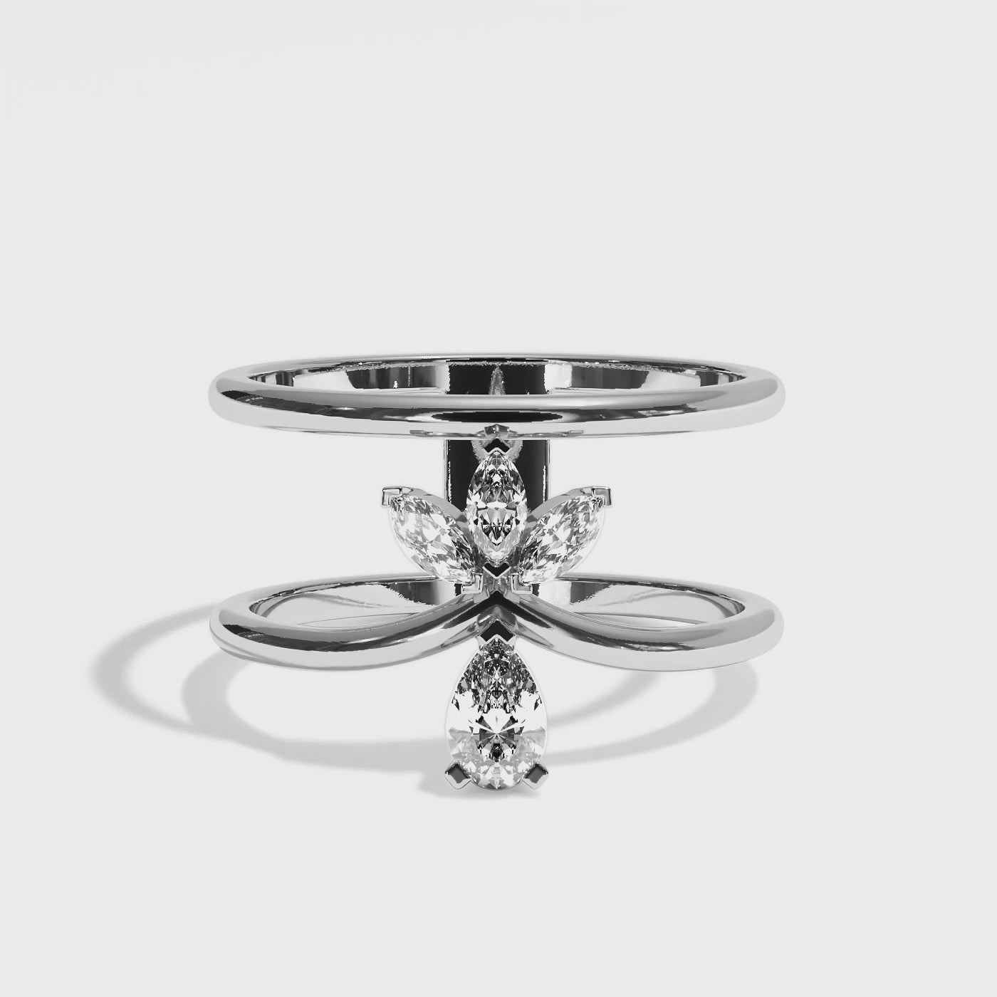 bague-double-anneau-or-blanc-diamant-poire-navette-affectueuse-video