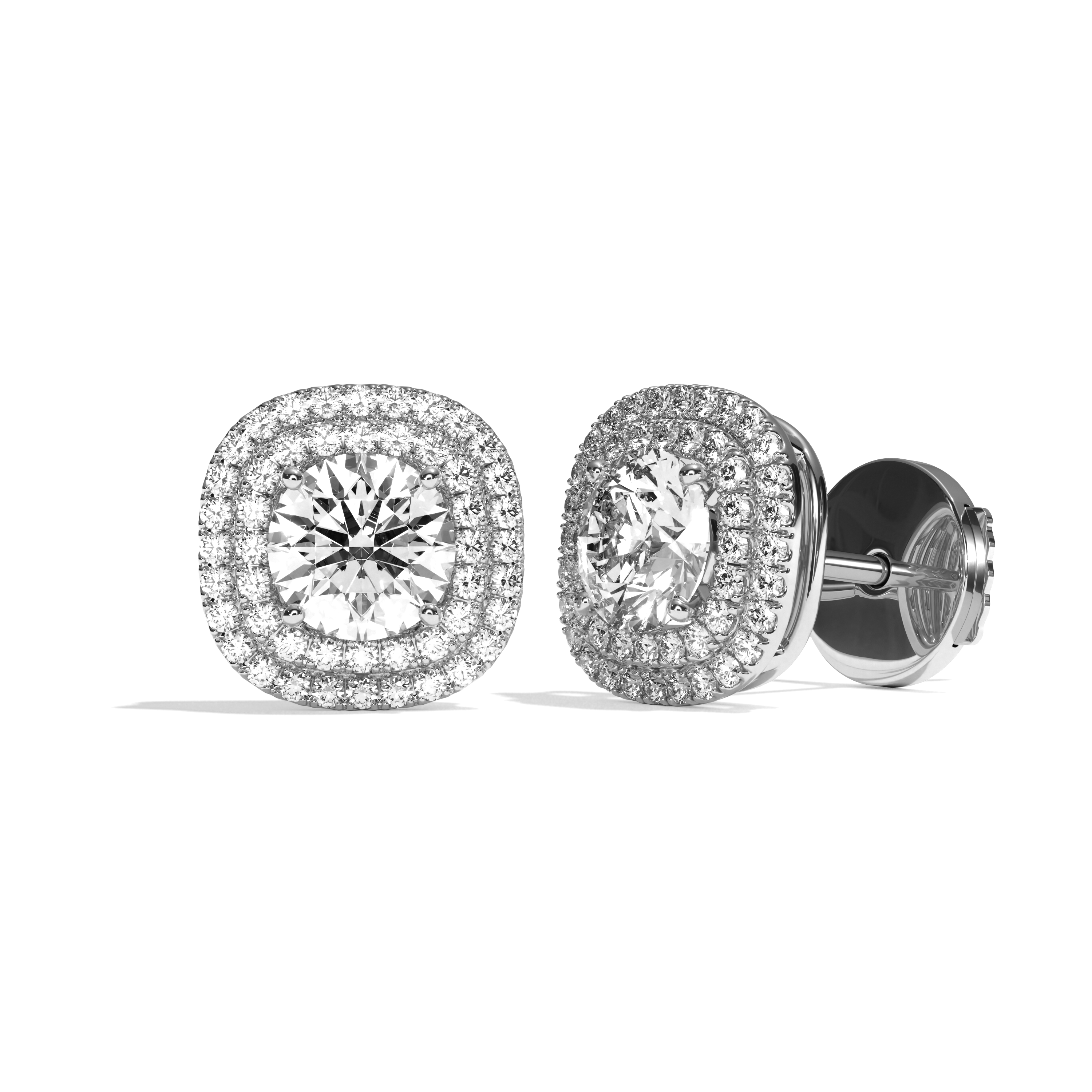 Puces Diamant Rond - Double Entourage - La Bavarde