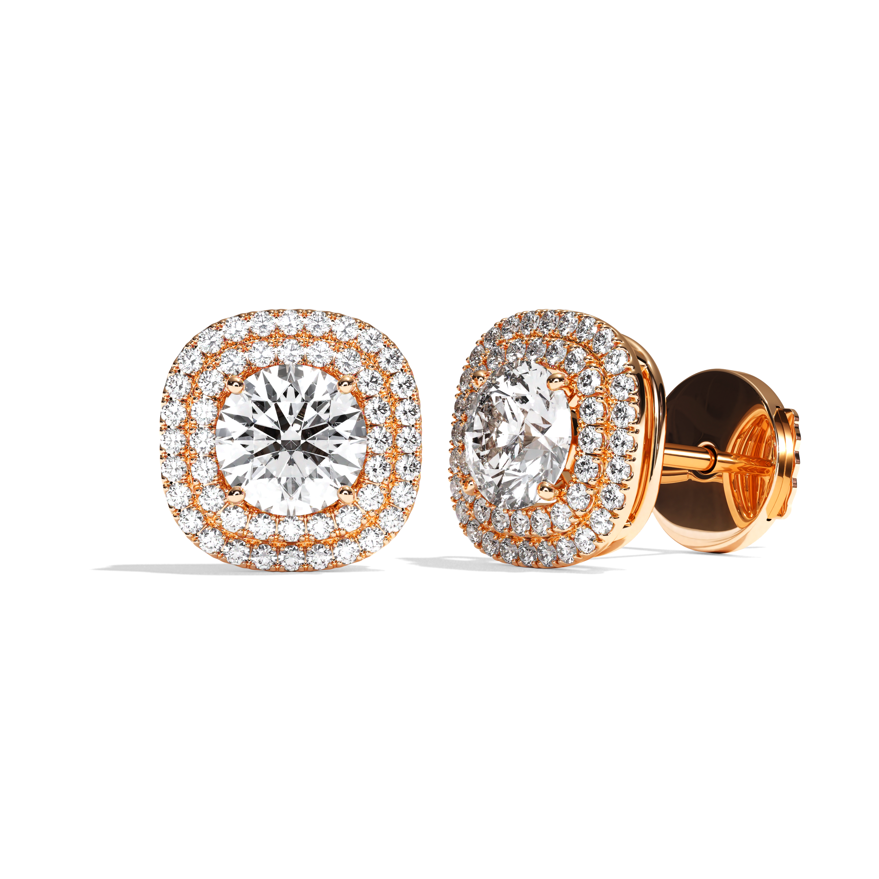 Puces Diamant Rond - Double Entourage - La Bavarde