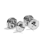 Puces Diamant Rond - Simple Entourage - La Charismatique