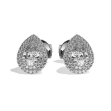 Puces Diamant Poire - Double Entourage - La Passionnante