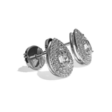Puces Diamant Poire - Double Entourage - La Passionnante