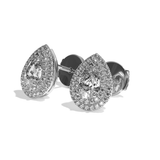 Puces Diamant Poire - Double Entourage - La Passionnante