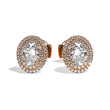 Puces Diamant Oval - Double Entourage - La Créative