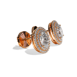 Puces Diamant Oval - Double Entourage - La Créative