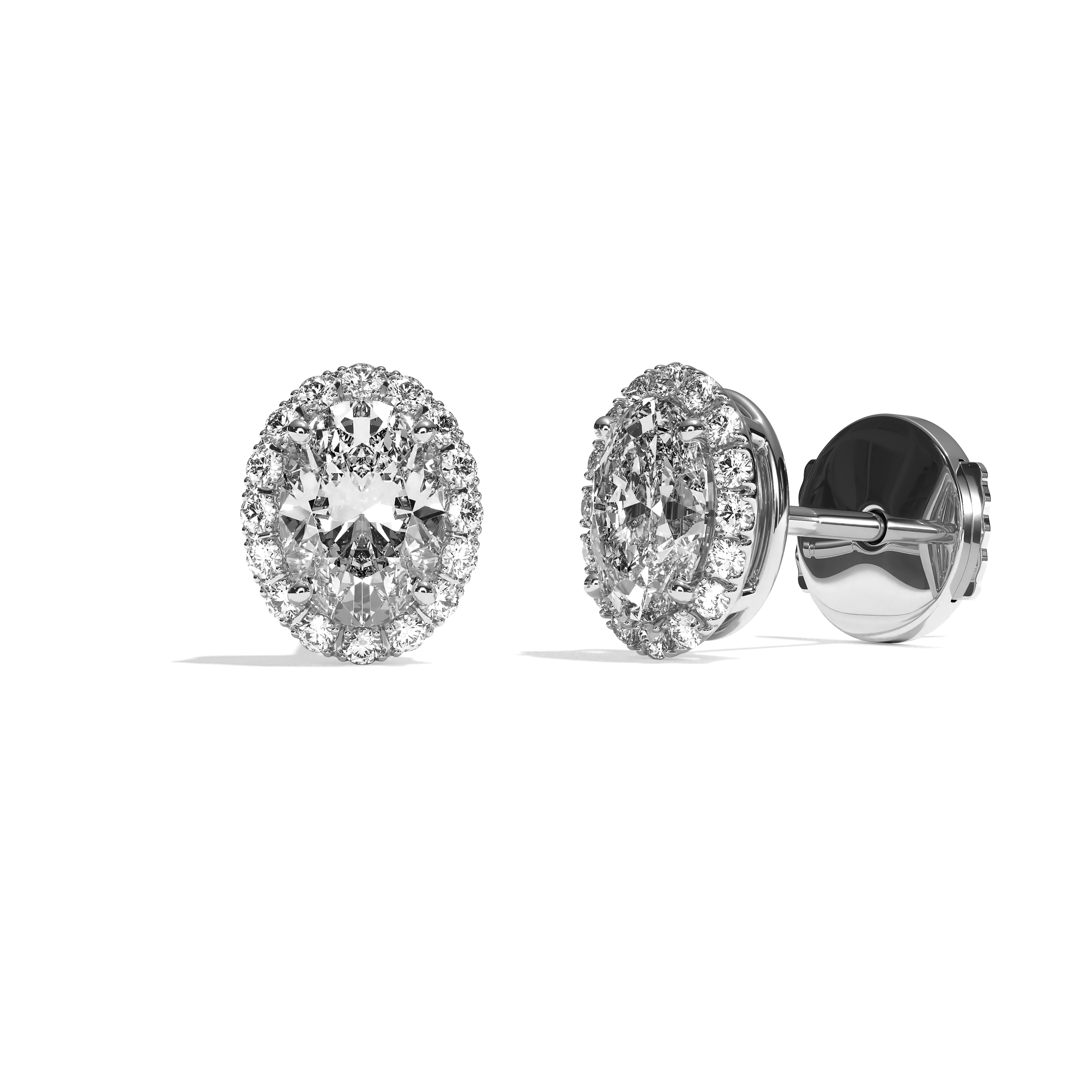 Puces Diamant Oval - Simple Entourage - L'Ingénieuse