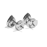 Puces Diamant Poire - Simple Entourage - L'Intuitive